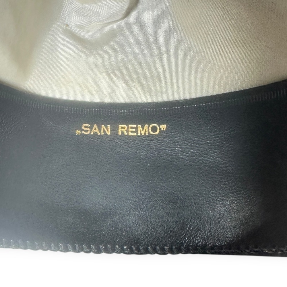 Vintage Brown Black Borsalino Alessandria San Remo Fedora WTP Size 7 1/8 Italy - Picture 9 of 16